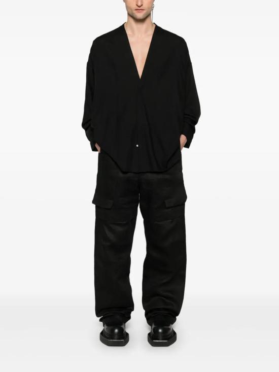  릭 오웬스 긴팔 셔츠 RU01E5294WG black - RICK OWENS