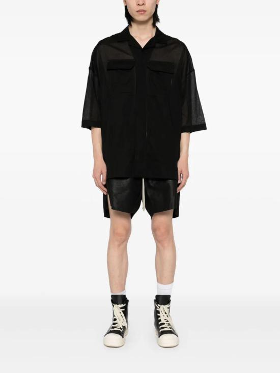  릭 오웬스 반팔 셔츠 RU01E5298CV09 black - RICK OWENS