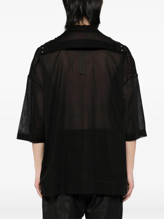  릭 오웬스 반팔 셔츠 RU01E5298CV09 black - RICK OWENS