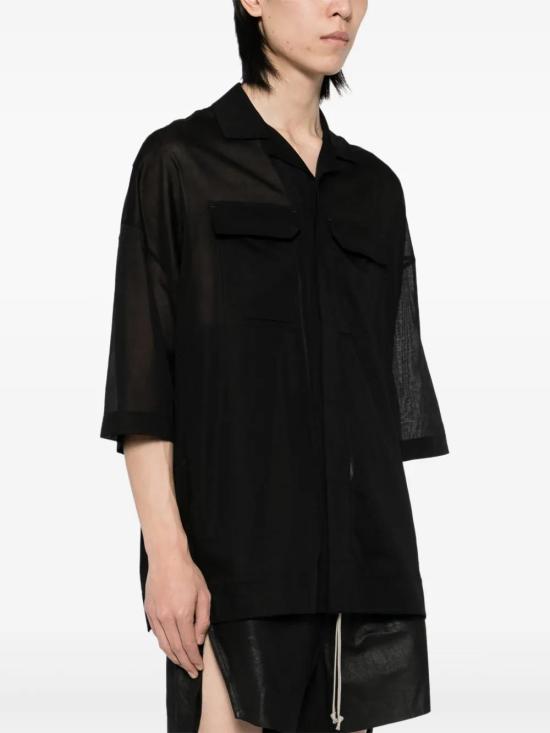  릭 오웬스 반팔 셔츠 RU01E5298CV09 black - RICK OWENS