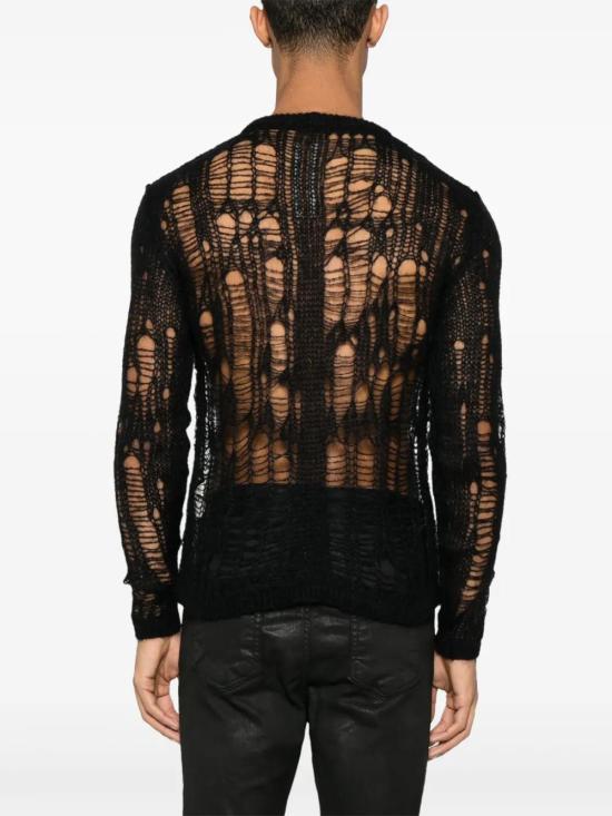  릭 오웬스 스웨터 RU01E5606KNETMH black - RICK OWENS