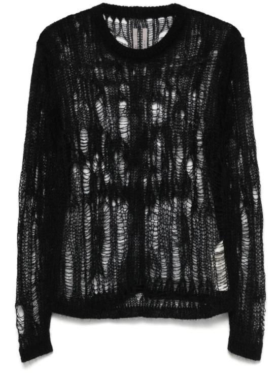  릭 오웬스 스웨터 RU01E5606KNETMH black