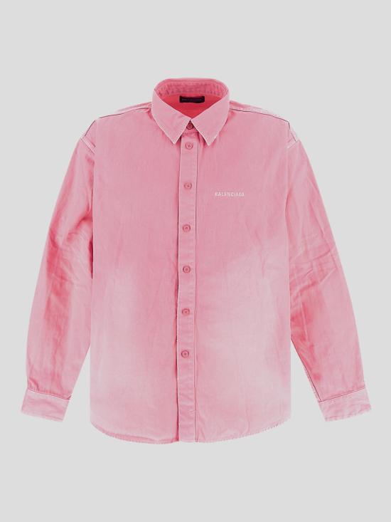 25SS 발렌시아가 셔츠 822840 TRWB12014 Baby pink