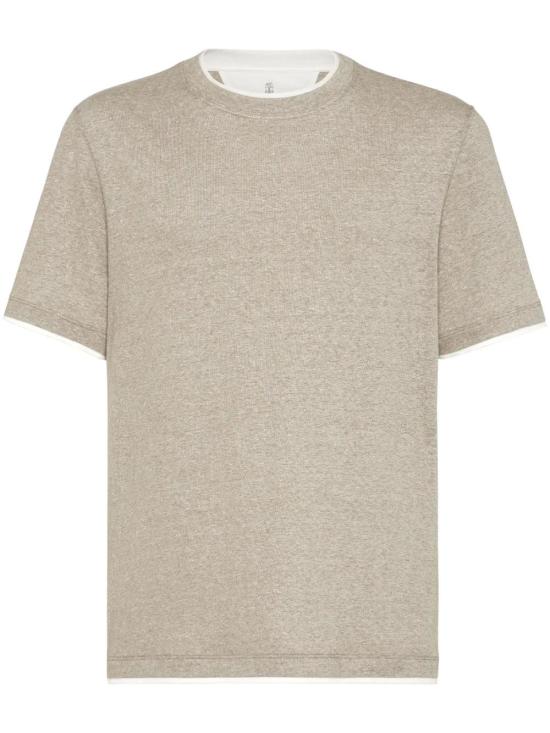  브루넬로 쿠치넬리 반팔 티셔츠 MW8357427CLT47 beige
