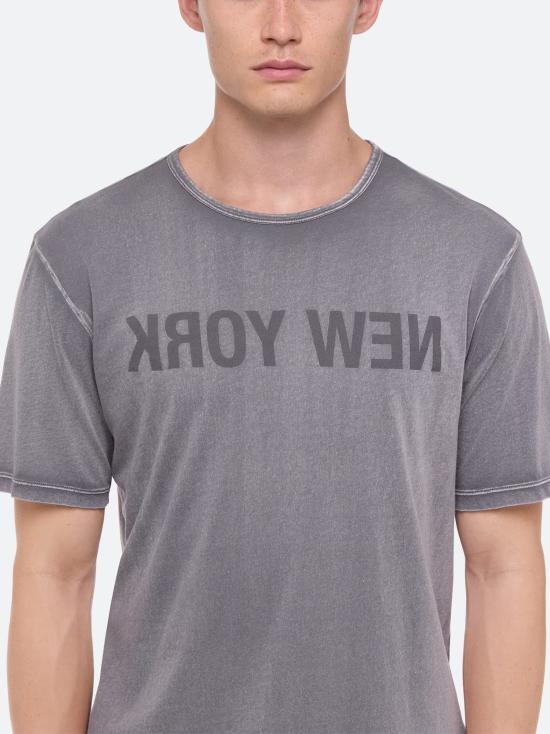  헬무트랭 반팔 티셔츠 O10HM508 Q14 GUNMETAL - HELMUT LANG