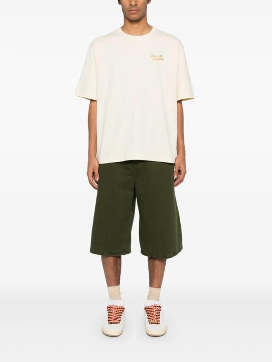  메종키츠네 반팔 티셔츠 OM00123KJ0119 yellow - MAISON KITSUNE