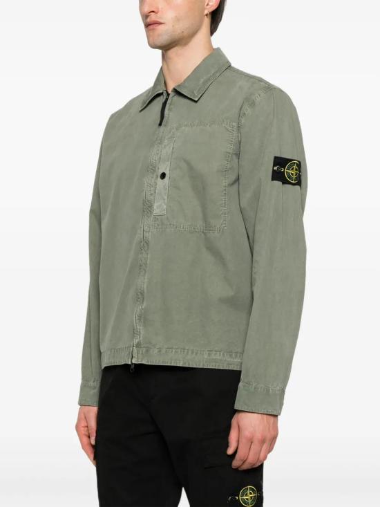 스톤 아일랜드 긴팔 셔츠 K1S151200032S00WN olive green - STONE ISLAND