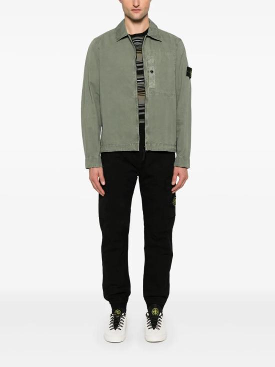  스톤 아일랜드 긴팔 셔츠 K1S151200032S00WN olive green - STONE ISLAND