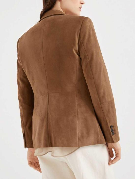  브루넬로 쿠치넬리 가죽 자켓 M0PCL208XC7495 Brown - BRUNELLO CUCINELLI