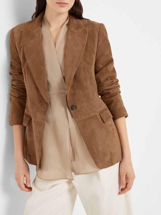  브루넬로 쿠치넬리 가죽 자켓 M0PCL208XC7495 Brown - BRUNELLO CUCINELLI