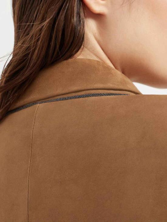  브루넬로 쿠치넬리 가죽 자켓 M0PCL208XC7495 Brown - BRUNELLO CUCINELLI