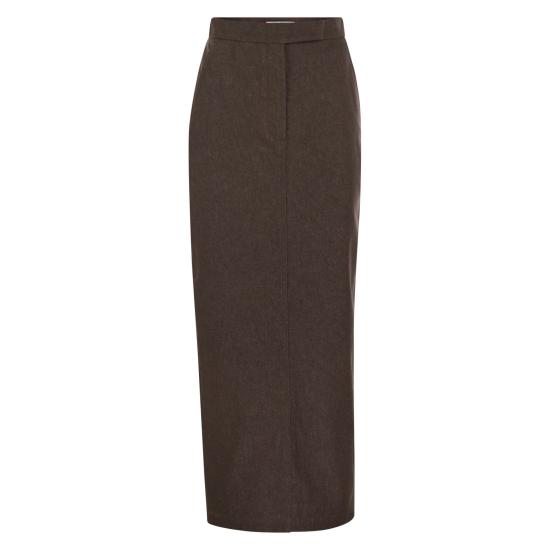 25SS 막스마라 롱 스커트 2511101013600 BROWN