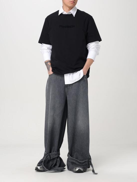 25FW JW앤더슨 반팔 티셔츠 JT0258PG1510 999 Black - JW ANDERSON