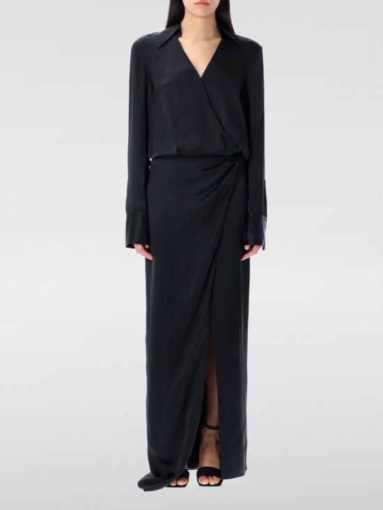 25FW 디 아티코 롱 원피스 250WCW00211VVV088AA 100 Black