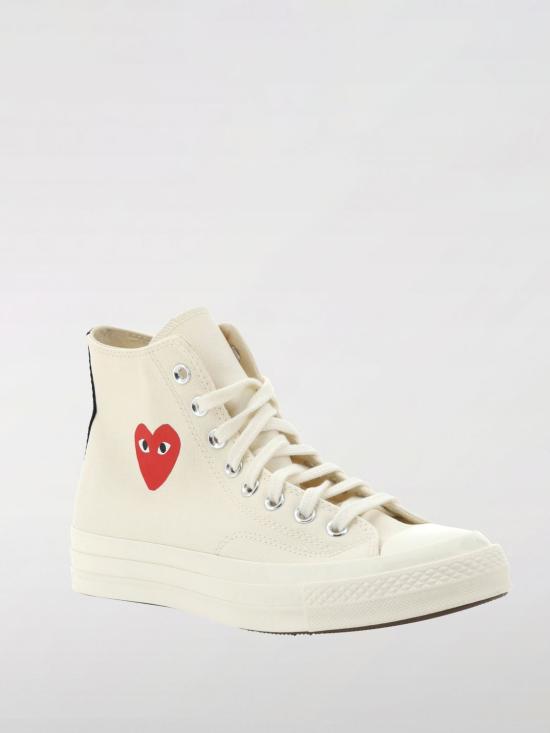 25FW 꼼데가르송 플레이 X 컨버스 스니커즈 AZK129001 2 White - COMME DES GARCONS PLAY CONVERSE