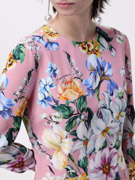 25SS 돌체앤가바나 미디 원피스 F6GAVTFSA7G HF5JC Pink - DOLCE & GABBANA