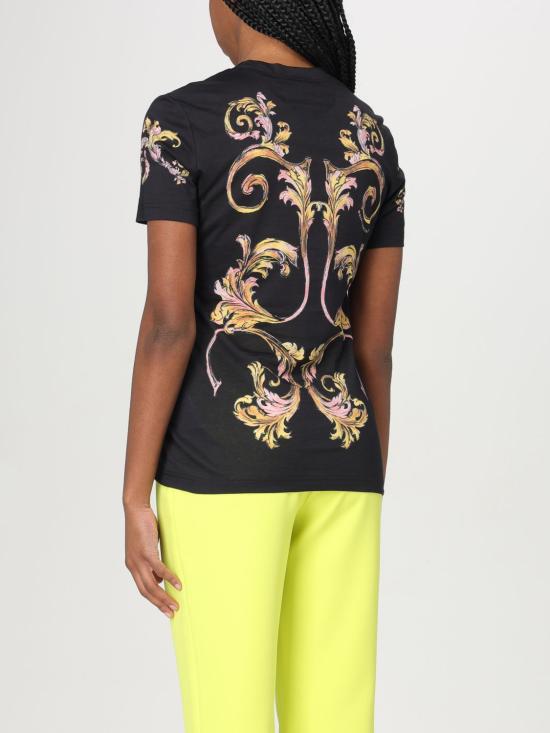 25FW 베르사체 반팔 티셔츠 78HAH6P8JS472 G89 Black - VERSACE