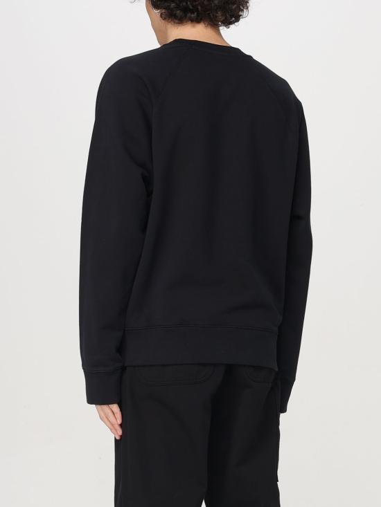 25FW 메종키츠네 자수 오버사이즈 래글런 스웨트셔츠 OM00309KM0001 P199 Black - MAISON KITSUNE