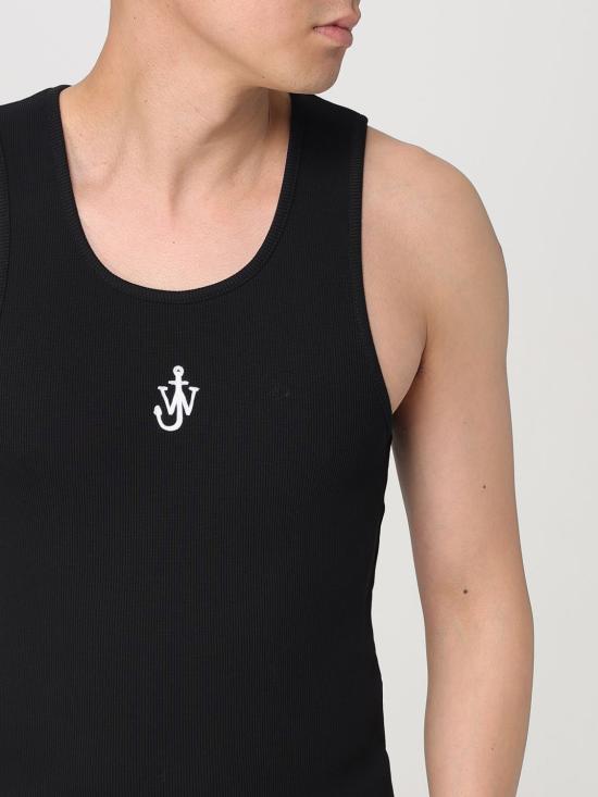 25FW JW앤더슨 민소매 티셔츠 JO0246PG1512 999 Black - JW ANDERSON