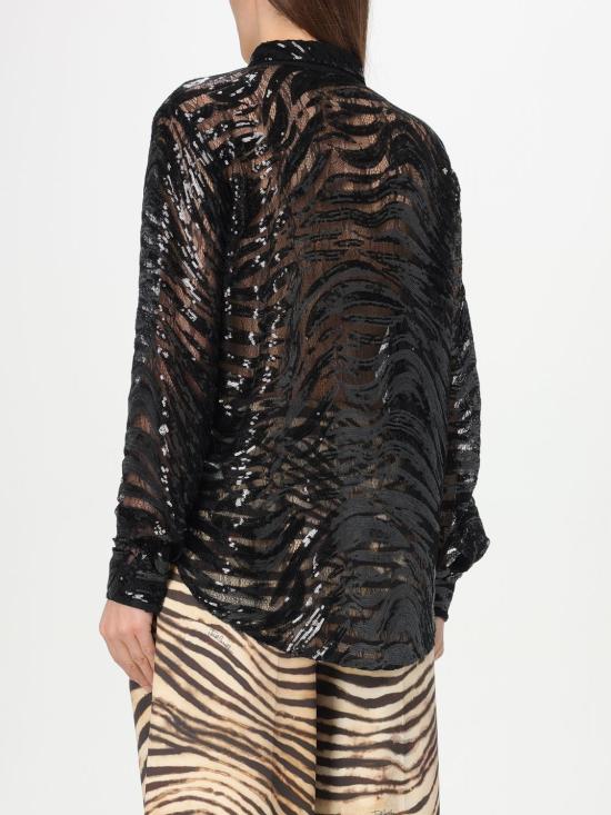 25SS 저스트까발리 블라우스 78PAL2A2J0222 899 Black - JUST CAVALLI