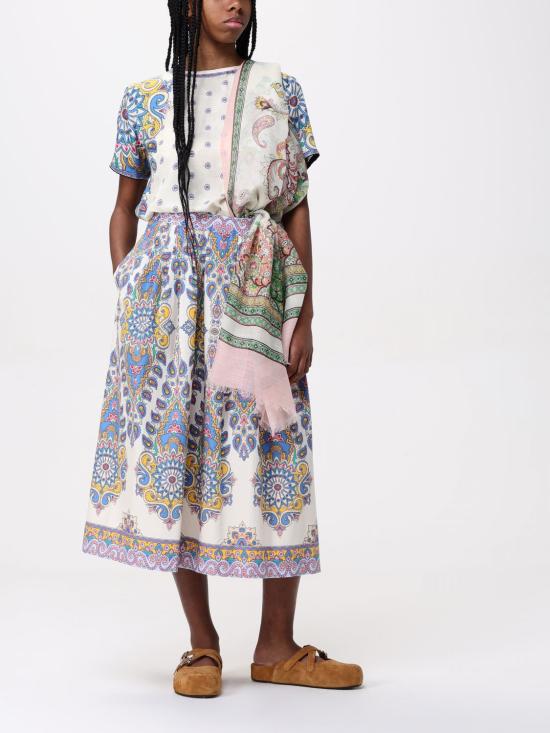 25SS 에트로 스커트 WRFA011299SP5B3 X0800 Gnawed Blue - ETRO