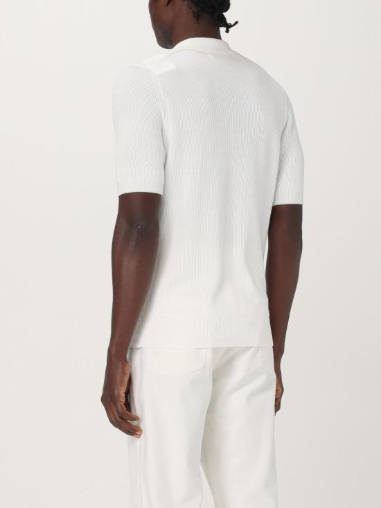 25FW 브루넬로 쿠치넬리 잉글리시 립 코튼 니트 폴로셔츠 M29400015 CO312 Yellow Cream - BRUNELLO CUCINELLI