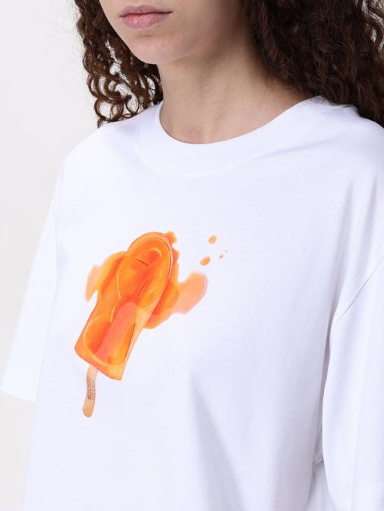 25FW 모스키노 반팔 티셔츠 07103732 1001 White - MOSCHINO