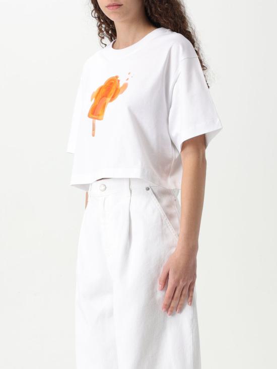 25FW 모스키노 반팔 티셔츠 07103732 1001 White - MOSCHINO