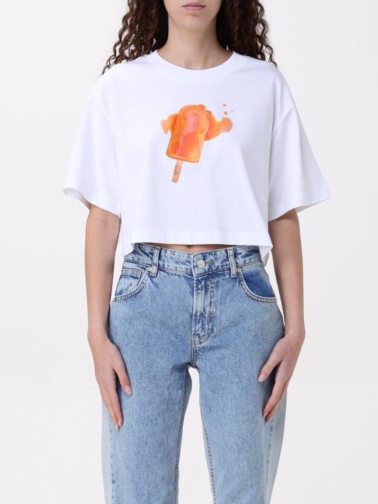 25FW 모스키노 반팔 티셔츠 07103732 1001 White