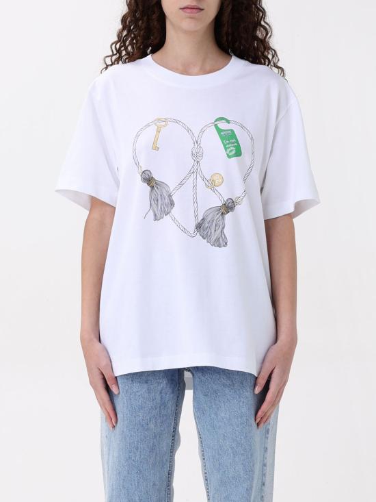 25SS 모스키노 반팔 티셔츠 07113732 1001 White