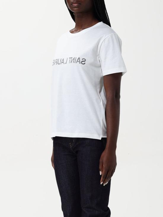 25SS 생로랑 반팔 티셔츠 665234 Y37AW 9744 White - SAINT LAURENT