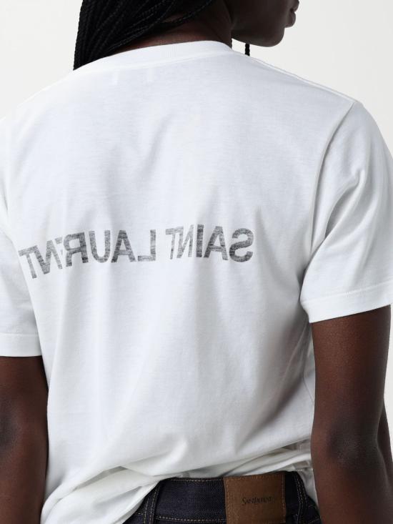 25SS 생로랑 반팔 티셔츠 665234 Y37AW 9744 White - SAINT LAURENT
