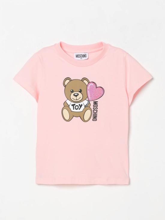25FW [키즈] 모스키노 티셔츠 HDM06KLBA00 50209 Pink