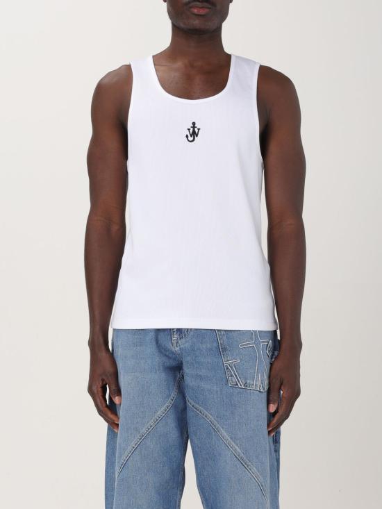 25FW JW앤더슨 민소매 티셔츠 JO0246PG1512 001 White