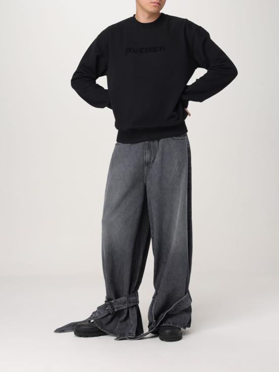 25FW JW앤더슨 긴팔 티셔츠 JW0215PG1632 999 Black - JW ANDERSON