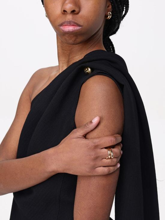 25SS 보테가베네타 롱 원피스 815004V4ZE0 1000 Black - BOTTEGA VENETA