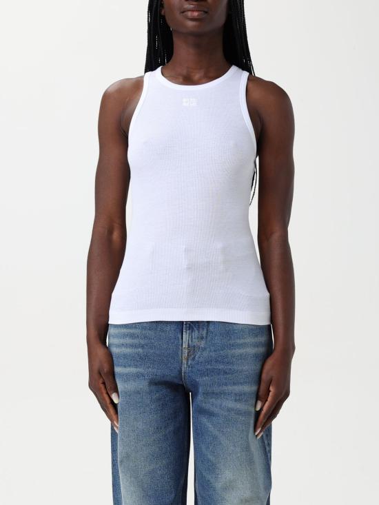 25SS 가니 민소매 티셔츠 T3897 151 White