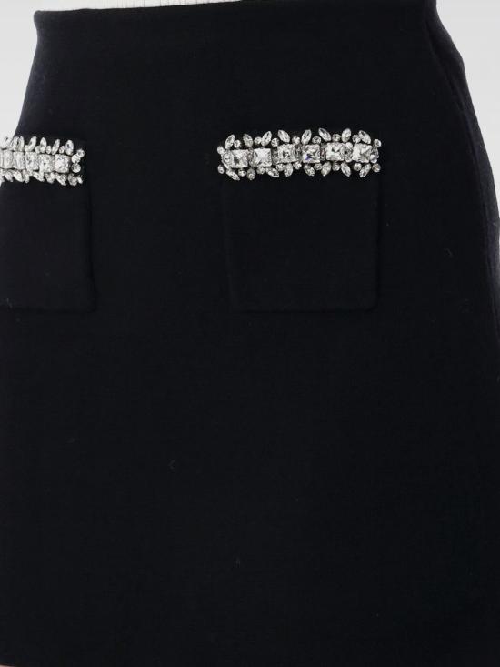 25SS 셀프 포트레이트 숏 스커트 RS25102SKB BLACK Black - SELF PORTRAIT