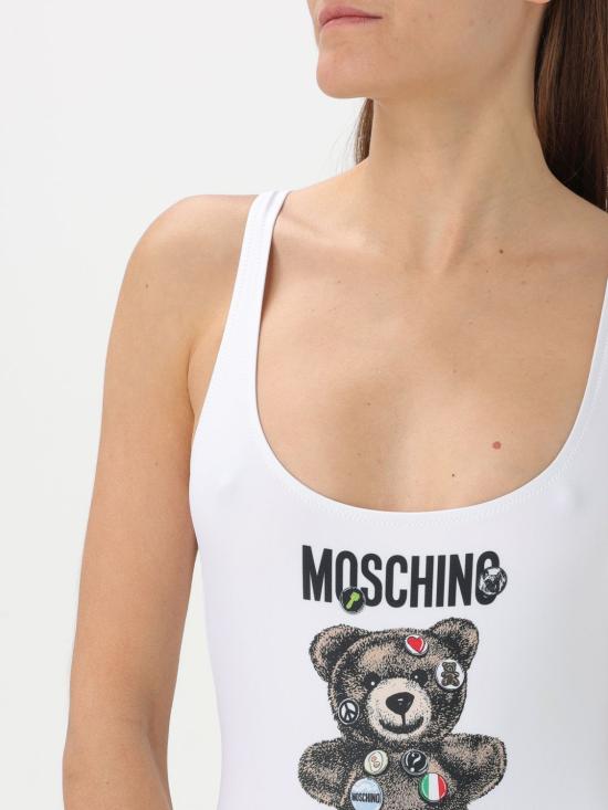25SS 모스키노 원피스 수영복 42020475 1001 White - MOSCHINO