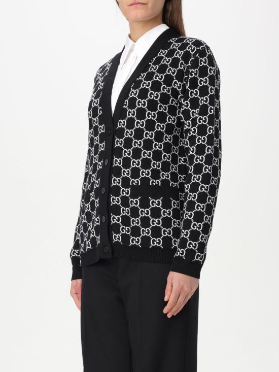 25FW 구찌 리버서블 GG 울 자카드 가디건 798157XKEJP 1070 Black - GUCCI