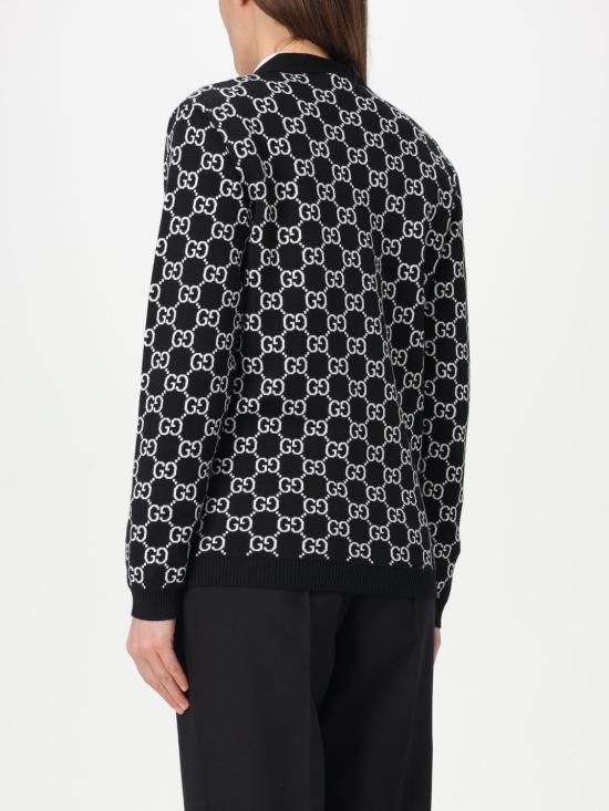 25FW 구찌 리버서블 GG 울 자카드 가디건 798157XKEJP 1070 Black - GUCCI