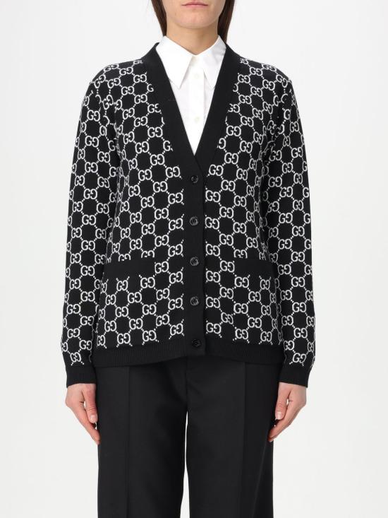 25FW 구찌 리버서블 GG 울 자카드 가디건 798157XKEJP 1070 Black