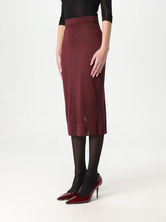 25SS 생로랑 스커트 811119 Y75YK 5080 Burgundy - SAINT LAURENT