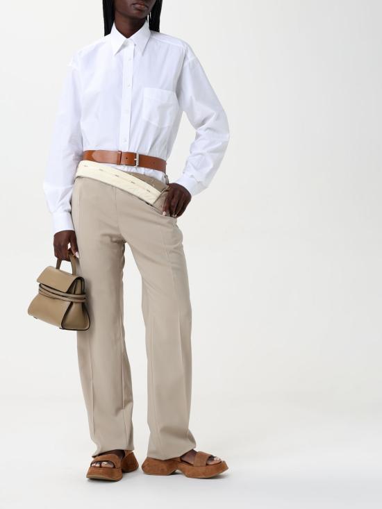 25FW 모스키노 스트레이트 팬츠 03010517 0020 Beige - MOSCHINO