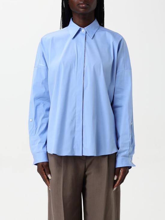 25FW 브루넬로 쿠치넬리 셔츠 M0091MA636 C6172 Gnawed Blue