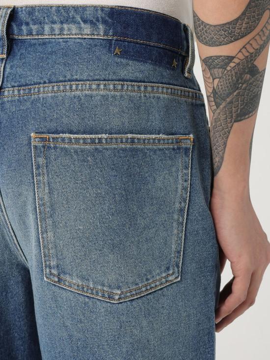 25FW 골든구스 미디엄 워시 루즈 진 GMP01636P00062150100 Blue - GOLDEN GOOSE