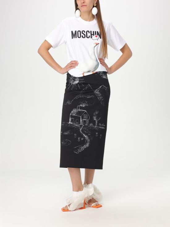 25SS 모스키노 스커트 01310454 2555 Black - MOSCHINO