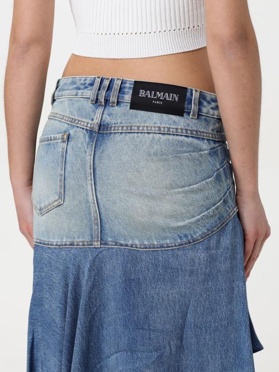 25SS 발망 스커트 EF1LBA55DF24 6FF Blue - BALMAIN