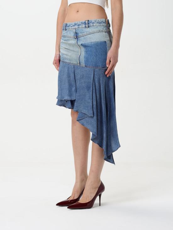 25SS 발망 스커트 EF1LBA55DF24 6FF Blue - BALMAIN