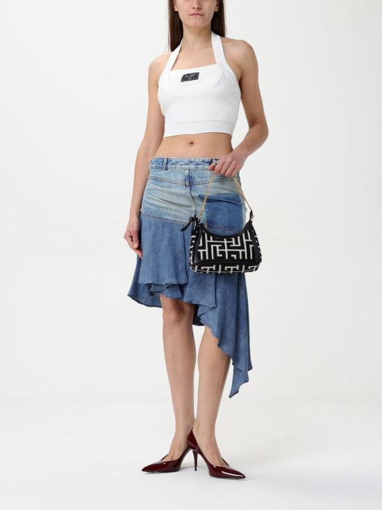 25SS 발망 스커트 EF1LBA55DF24 6FF Blue - BALMAIN